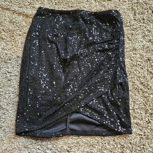 Windsor Black Sequin Mini Pencil Skirt
